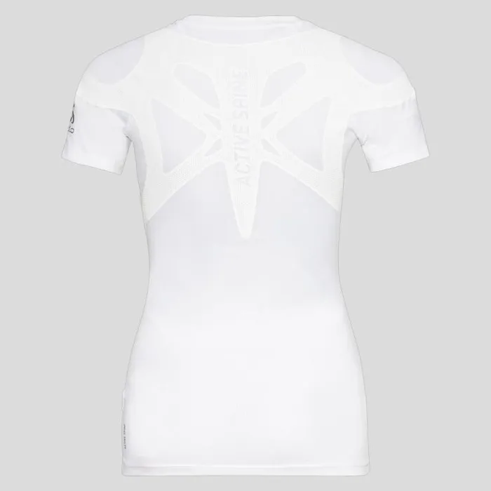 Odlo Tshirts and Polos The Active Spine 20 Running TShirt White 8211 Women