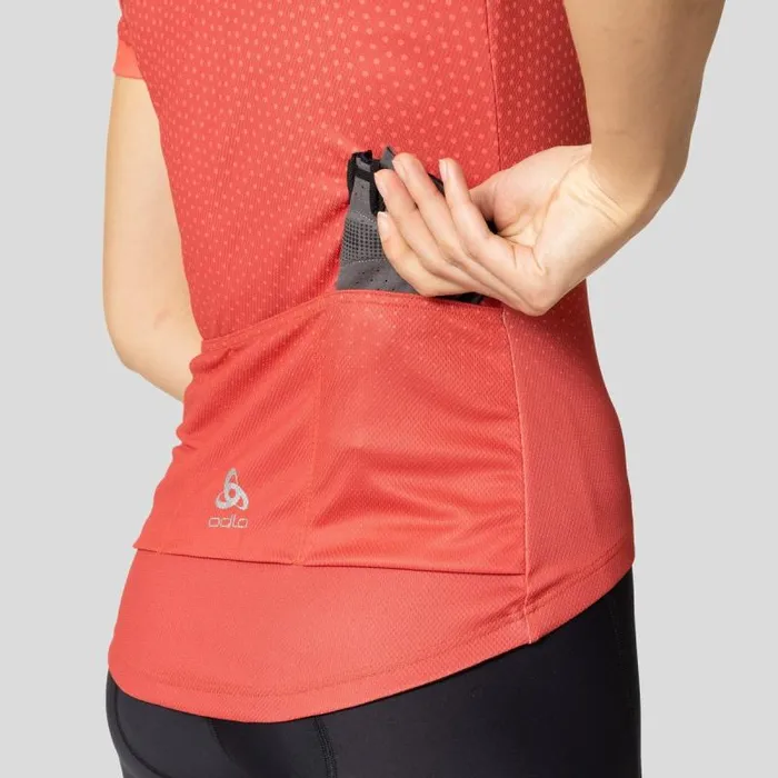 Odlo Tshirts and Polos The Essentials Jersey American Beauty 8211 Cayenne 8211 Women