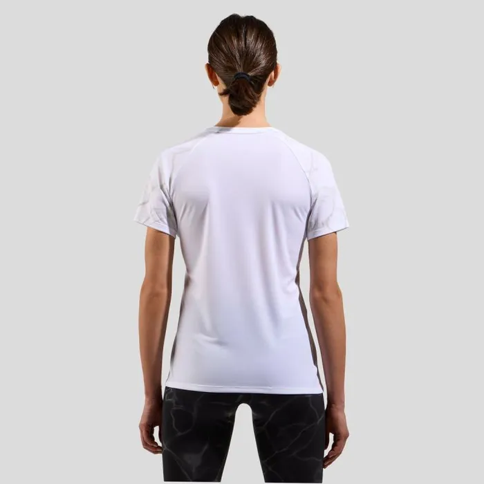 Odlo Tshirts and Polos The Essentials Print Running TShirt White 8211 Women