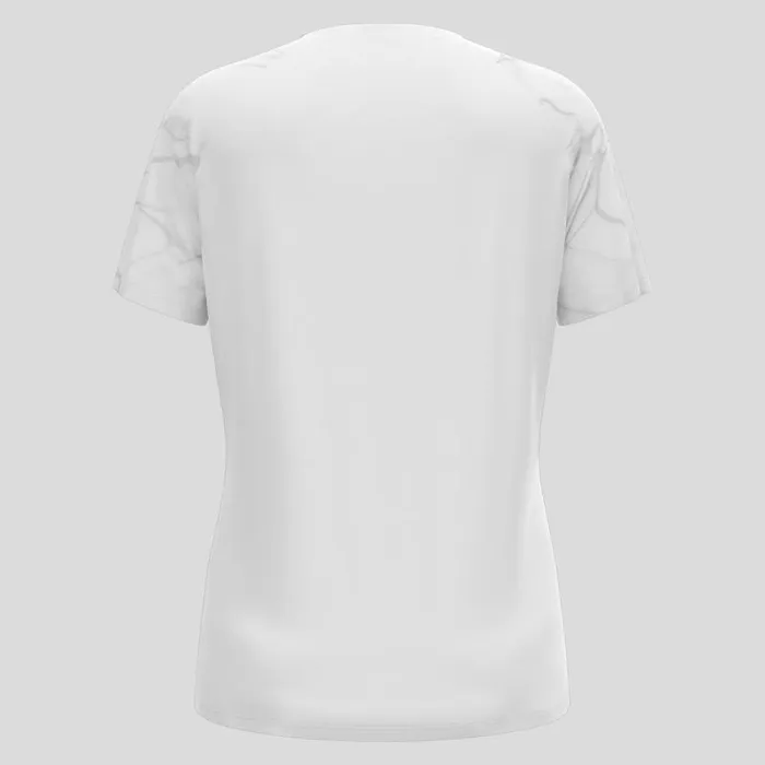 Odlo Tshirts and Polos The Essentials Print Running TShirt White 8211 Women