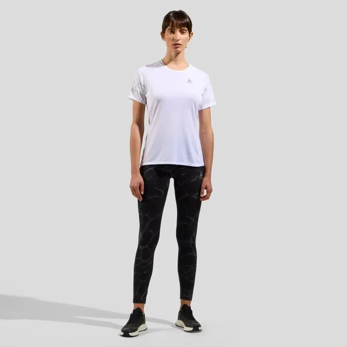 Odlo Tshirts and Polos The Essentials Print Running TShirt White 8211 Women