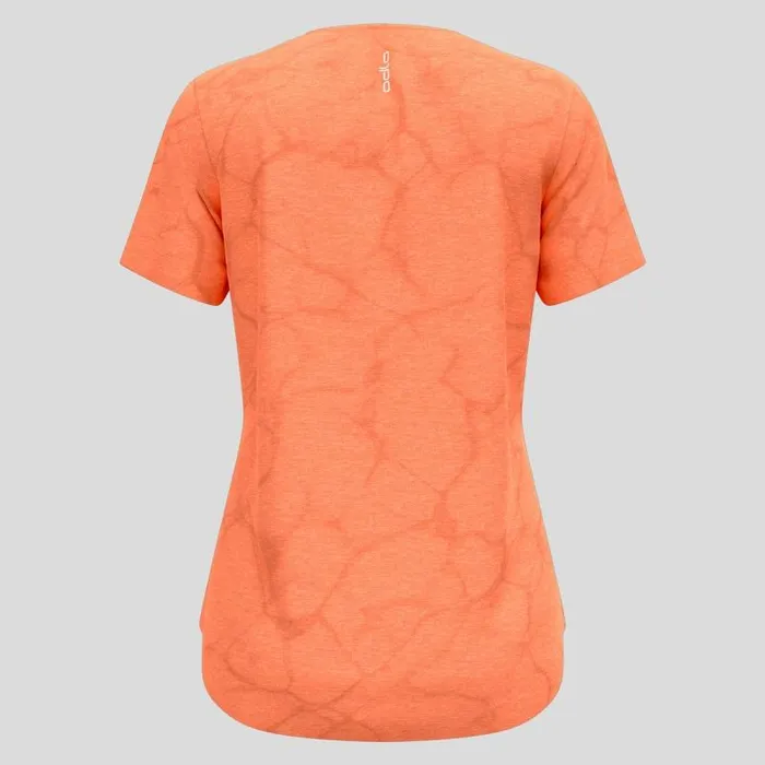 Odlo Tshirts and Polos The Zeroweight Engineered ChillTec Running TShirt Living Coral Melange 8211 Women