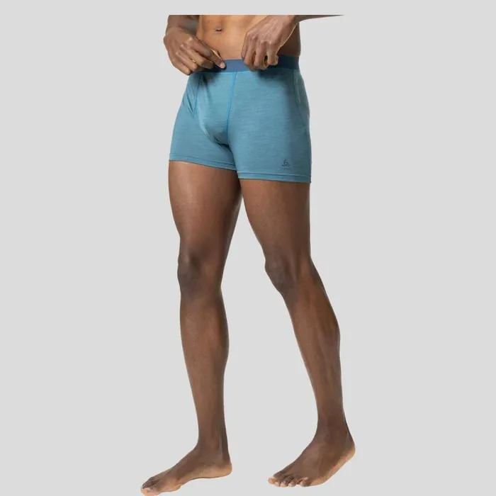 Odlo Underwear The Natural Performance Wool 130 Boxers Saxony Blue Melange 8211 Men Odlo Underwear The Natural Performance Wool 130 Boxers Saxony Blue Melange 8211 Men