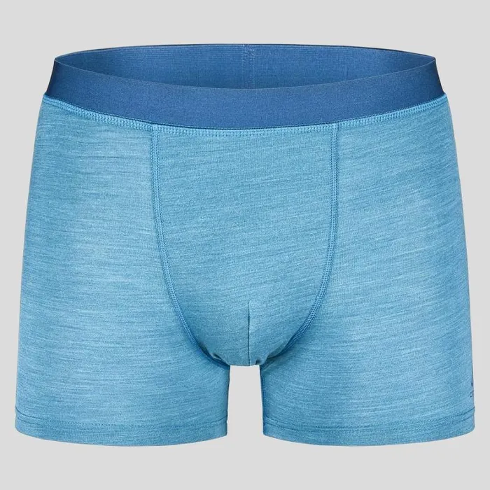Odlo Underwear The Natural Performance Wool 130 Boxers Saxony Blue Melange 8211 Men