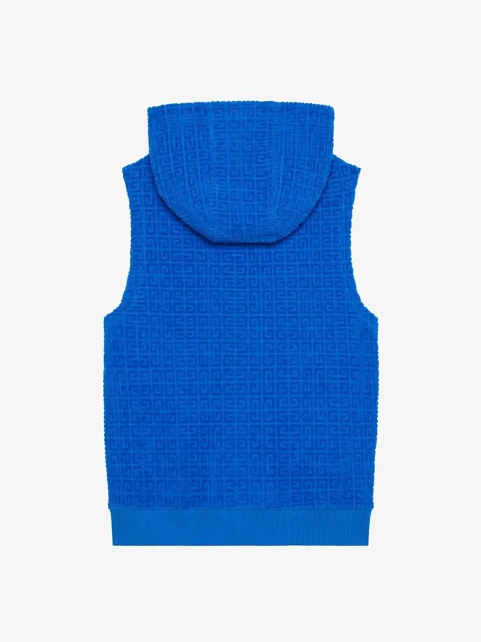 Oversized Hoodie In 4g Towelling Jacquard Royal Blue Kids Givenchy