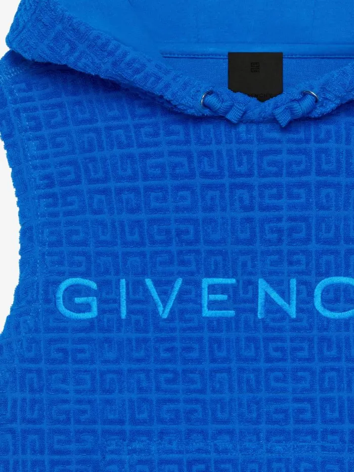 Oversized Hoodie In 4g Towelling Jacquard Royal Blue Kids Givenchy