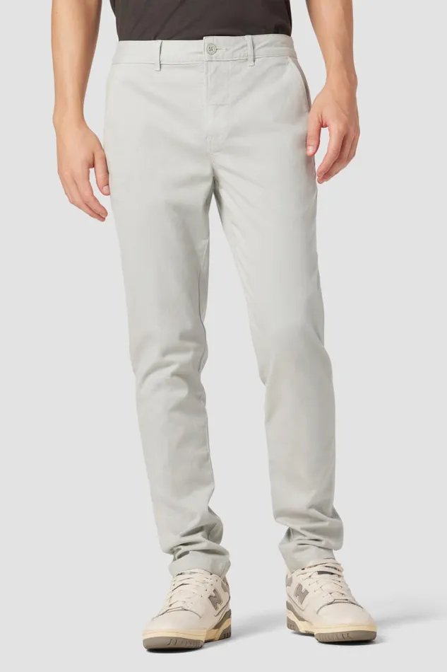 Pants Men Hudson Jeans Classic Slim Straight Chino Gray Mist