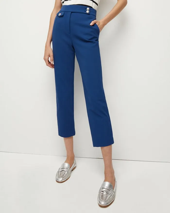 Pants Shop Veronica Beard Renzo Scuba Pant Cerulean