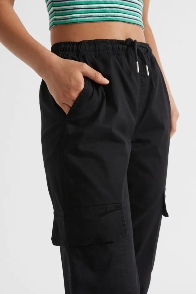 Pants Teen Girl Seed Heritage Cargo Pocket Pant Black