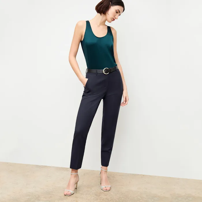 Pants The Mejia Pant 8211 Washable Wool Twill Dark Navy 8211 M M LaFleur Women