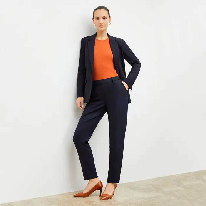 Pants The Mejia Pant 8211 Washable Wool Twill Dark Navy 8211 M M LaFleur Women