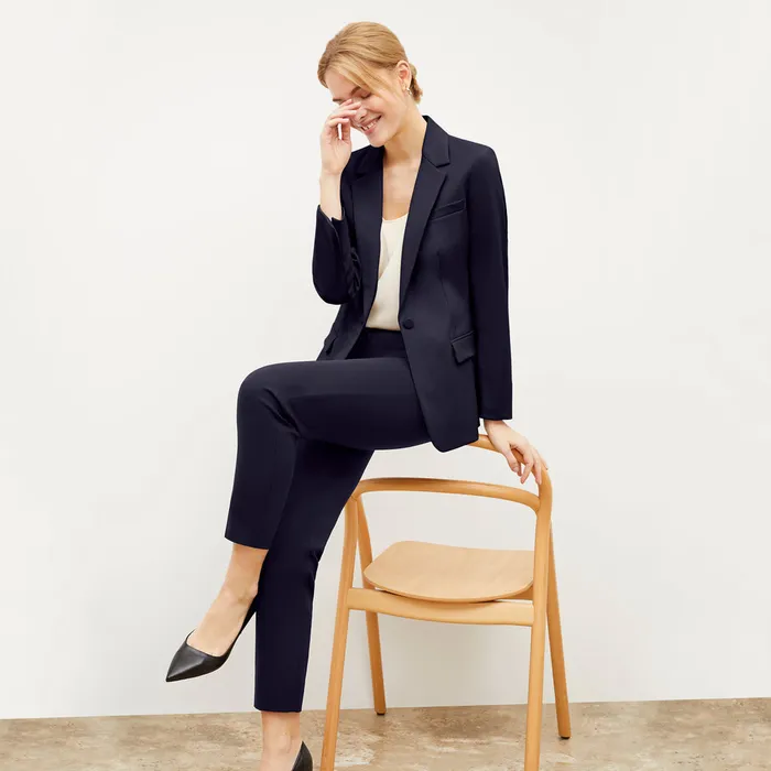 Pants The Mejia Pant 8211 Washable Wool Twill Dark Navy 8211 M M LaFleur Women