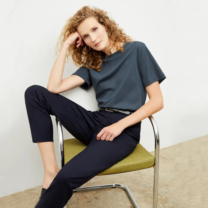 Pants The Mejia Pant 8211 Washable Wool Twill Dark Navy 8211 M M LaFleur Women