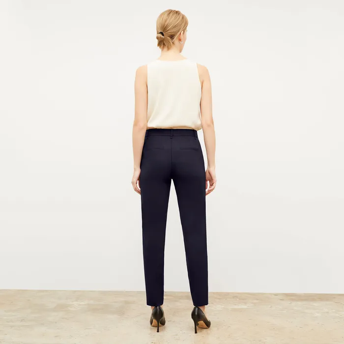 Pants The Mejia Pant 8211 Washable Wool Twill Dark Navy 8211 M M LaFleur Women