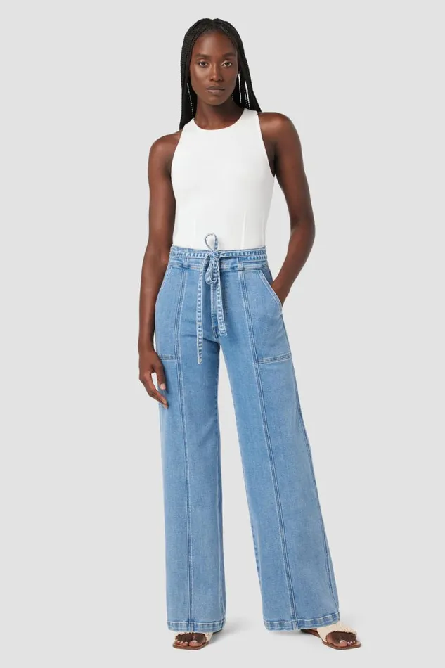 Pants Women Hudson Jeans Tie Waist Wide Leg Trouser Stardom Pants Women Hudson Jeans Tie Waist Wide Leg Trouser Stardom