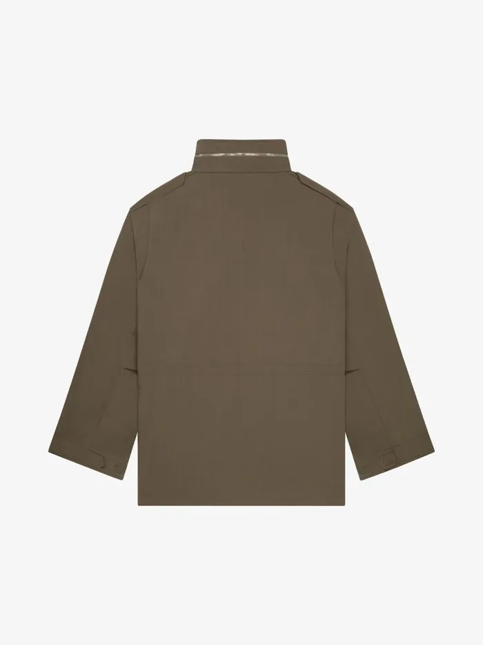 Parka In Cotton Canvas Olive Green Men Givenchy Coats and Jackets