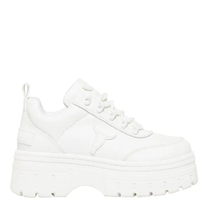Platform Sneakers Women Windsor Smith LUX WHITE SNEAKERS