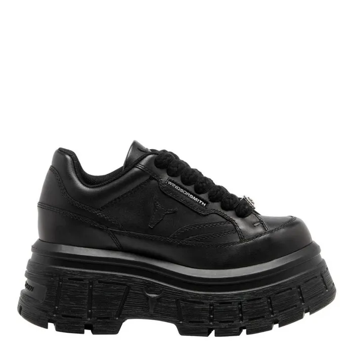 Platform Sneakers Women Windsor Smith SWERVE BLACK SNEAKERS