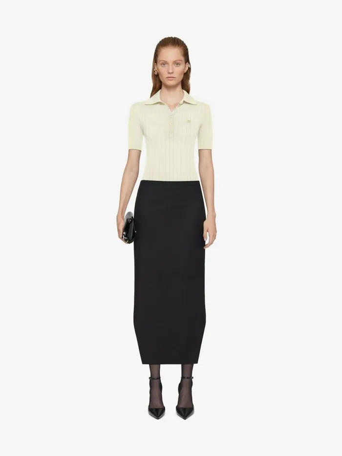 Polo Sweater In Wool With 4g Detail Butter Women Givenchy Sweaters