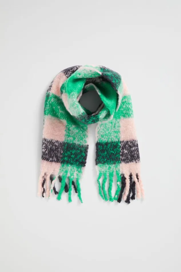 Ponchos and Capes Girl Seed Heritage Brushed Checked Scarf Multi
