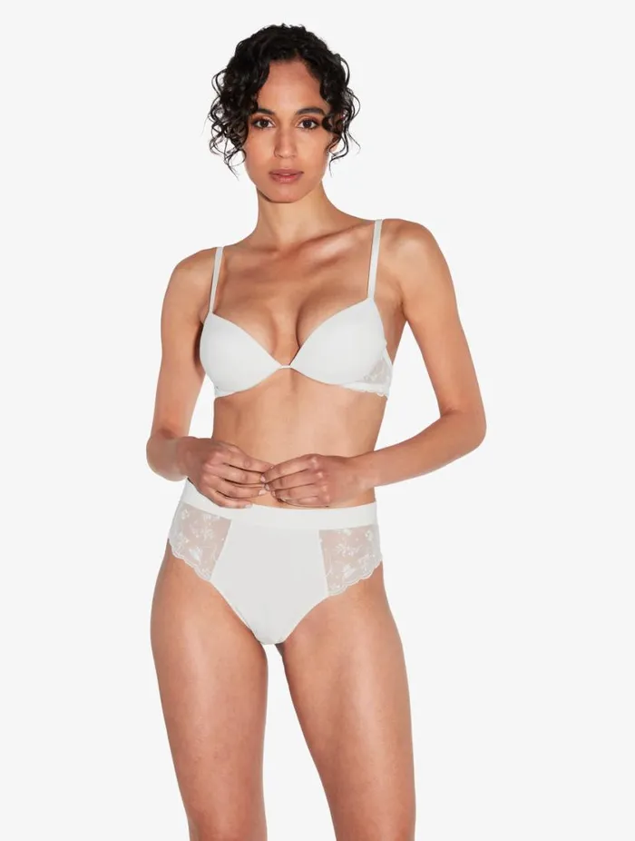 Push Up Bra In Lys With Embroidered Tulle Lingerie La Perla Padded