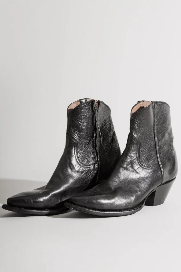 R13 Cowboy Boots Women Cowboy Ankle Boot 8211 Black