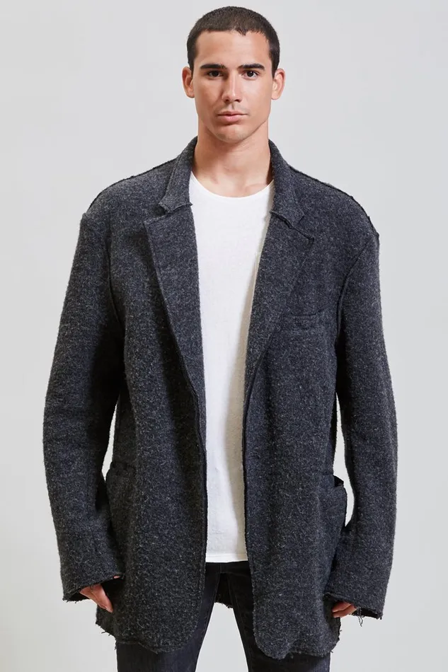 R13 Jackets and Coats Men Oversized Ragged Blazer 8211 Acid Black