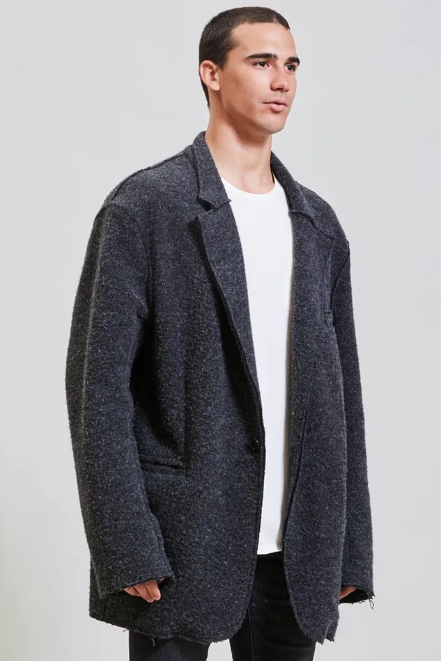 R13 Jackets and Coats Men Oversized Ragged Blazer 8211 Acid Black
