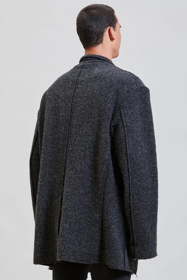 R13 Jackets and Coats Men Oversized Ragged Blazer 8211 Acid Black