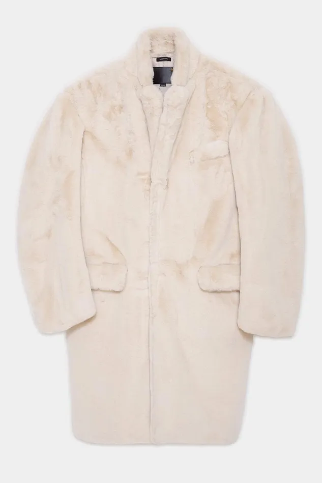 R13 Jackets and Coats Men Teddy Bear Coat 8211 Ecru