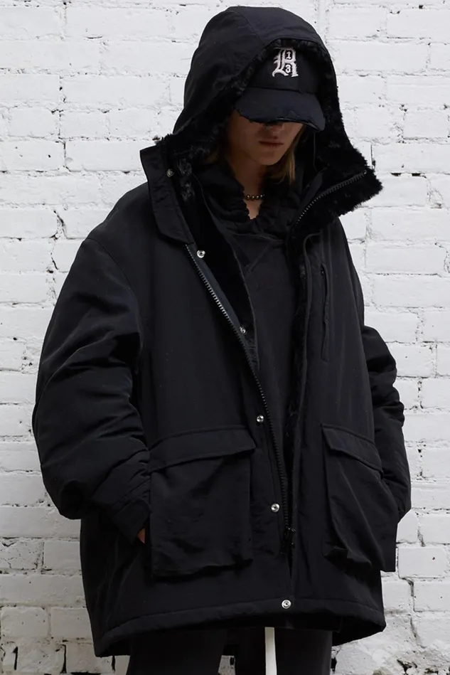 R13 Jackets and Coats Women Oversized Parka 8211 Black
