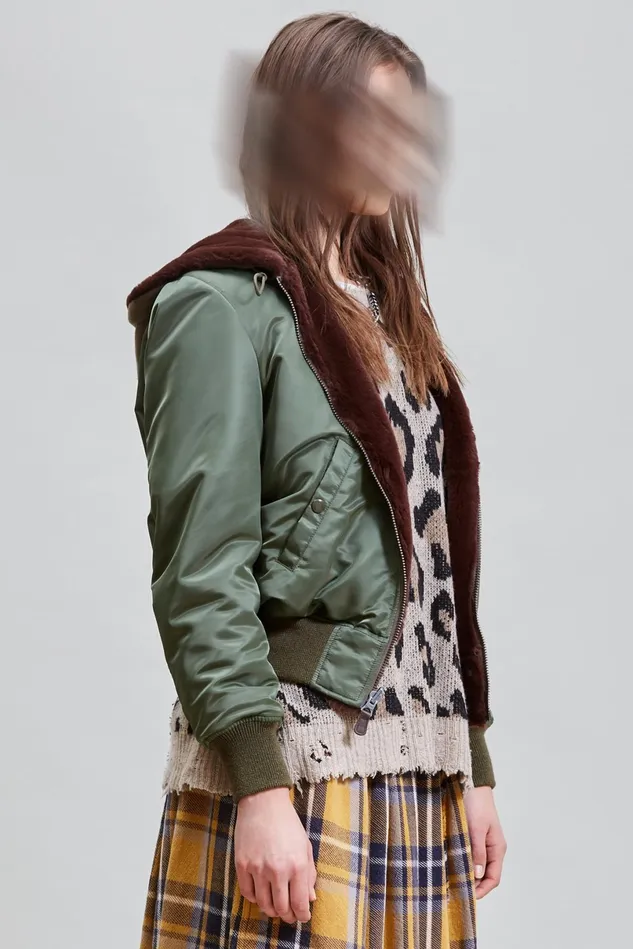 R13 Jackets and Coats Women Reversible Hooded Bomber