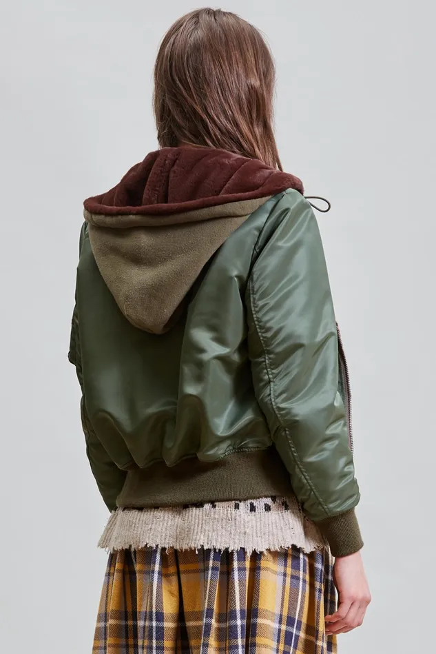 R13 Jackets and Coats Women Reversible Hooded Bomber
