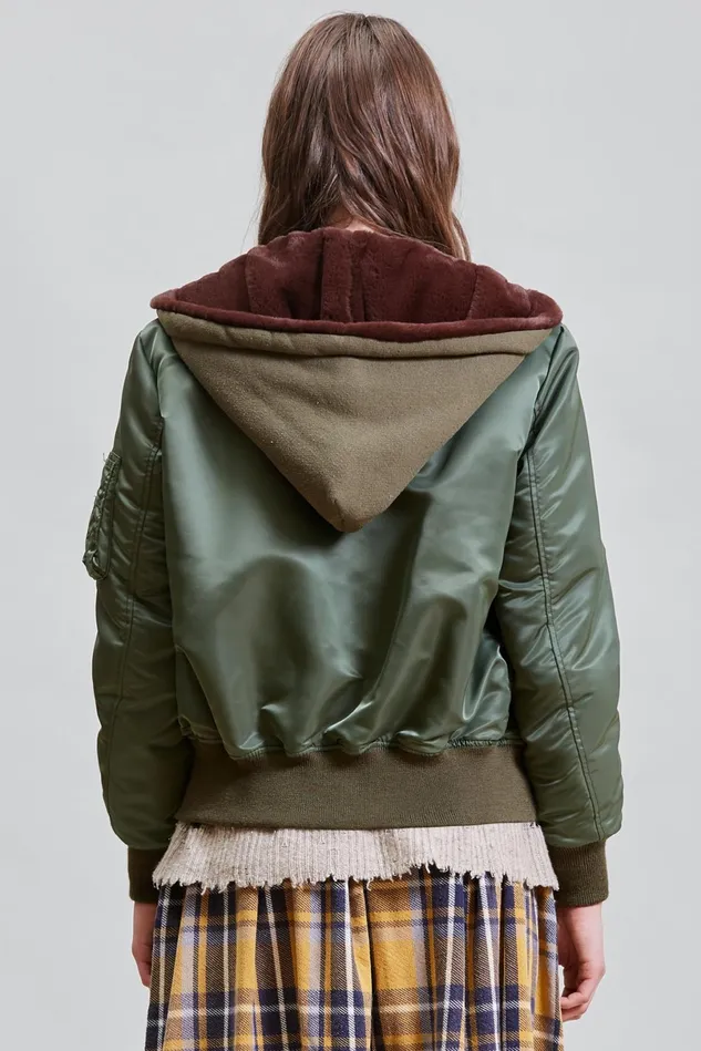 R13 Jackets and Coats Women Reversible Hooded Bomber
