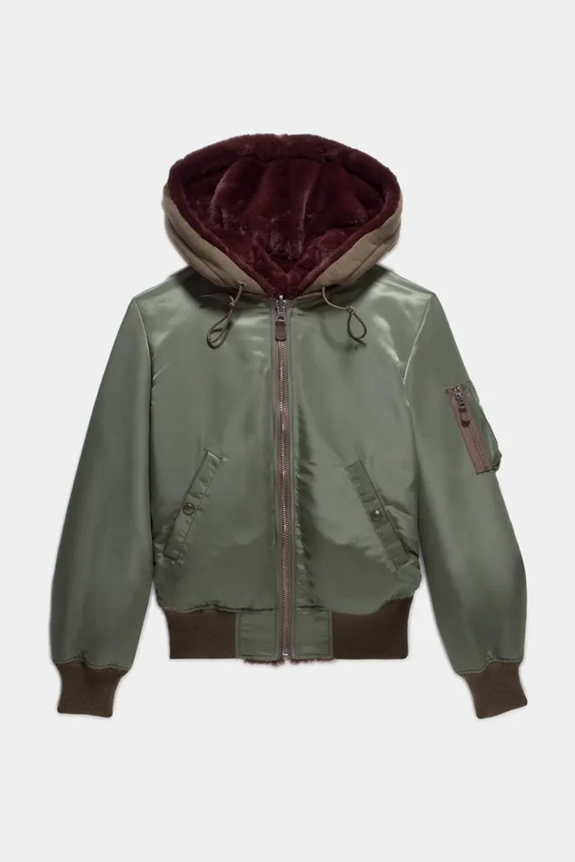 R13 Jackets and Coats Women Reversible Hooded Bomber