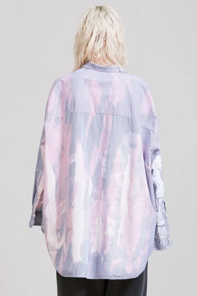 R13 Tops Women Bleached Drop Neck Shirt