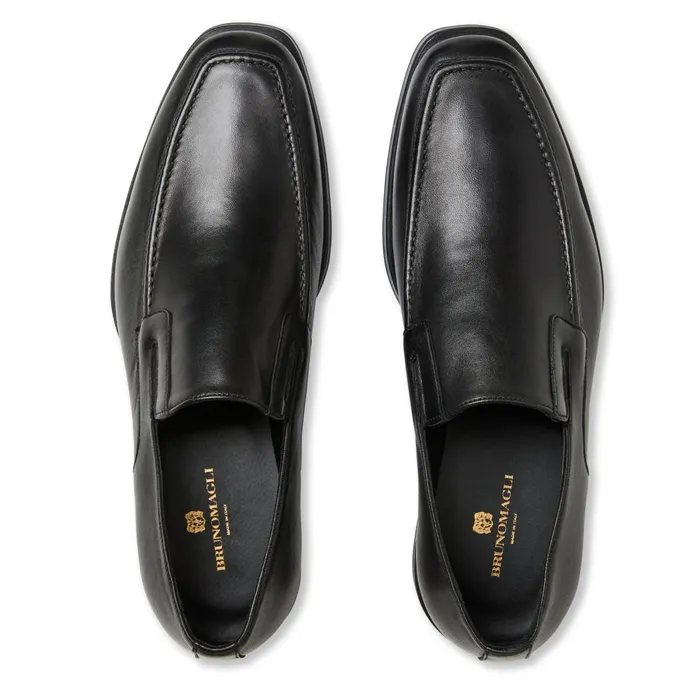 Raging Leather Slipon 8211 Black Leather Men Bruno Magli Dress Shoes