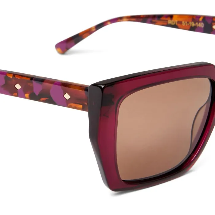 Ricci Sunglasses Red Tortoise Women Bruno Magli Sunglasses