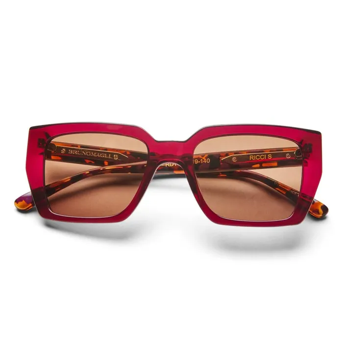 Ricci Sunglasses Red Tortoise Women Bruno Magli Sunglasses