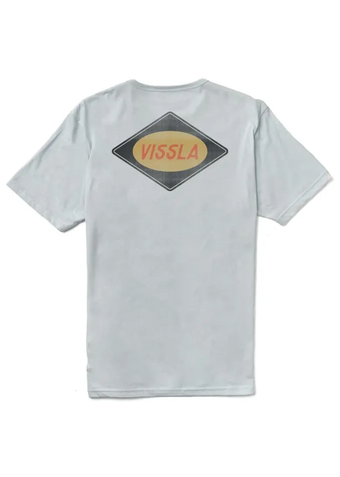 Roundhouse Organic Pkt Tee Grey Mist Men Vissla Tees