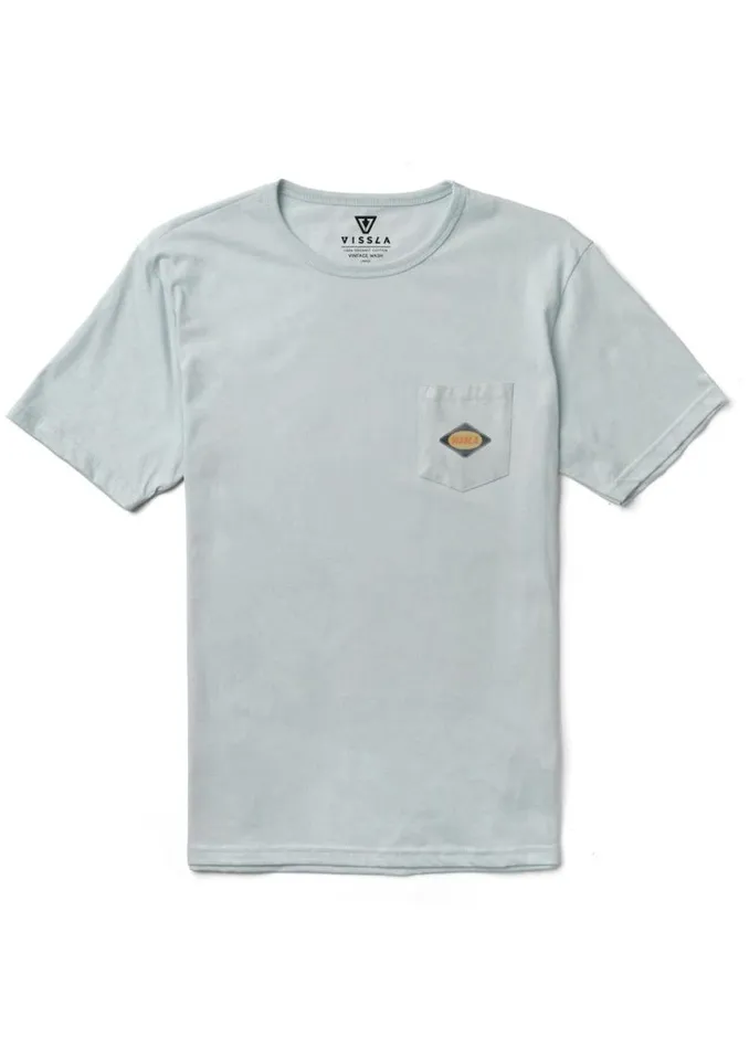 Roundhouse Organic Pkt Tee Grey Mist Men Vissla Tees