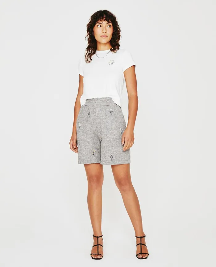 Sadie Crew Eb Flower Stamp Exwhite Women AG Jeans Tees and Tanks Sadie Crew Eb Flower Stamp Exwhite Women AG Jeans Tees and Tanks