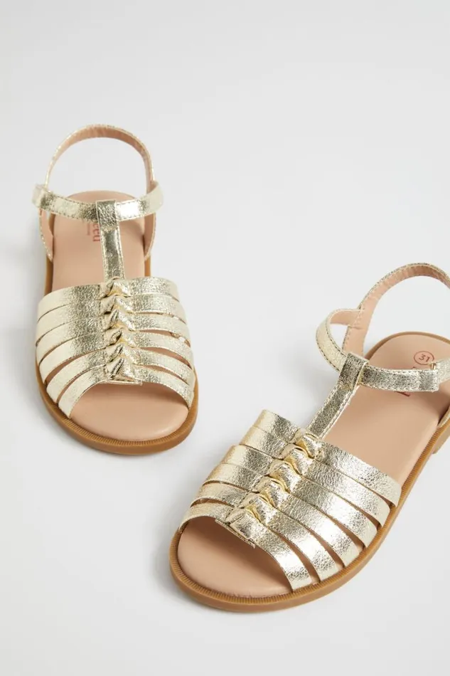 Sandals and Slides Girl Seed Heritage Knot Sandal Gold