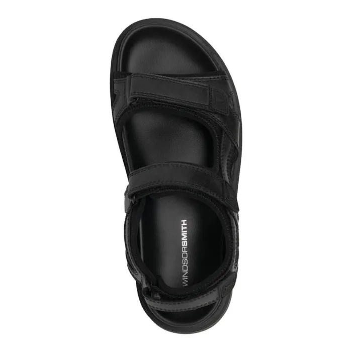 Sandals Men Windsor Smith RAVEN BLACK LEATHER SANDALS Sandals Men Windsor Smith RAVEN BLACK LEATHER SANDALS