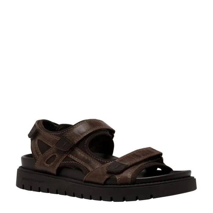 Sandals Men Windsor Smith RAVEN DARK BROWN LEATHER SANDALS Sandals Men Windsor Smith RAVEN DARK BROWN LEATHER SANDALS