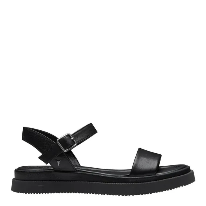 Sandals Women Windsor Smith SOMEDAY BLACK LEATHER SANDALS