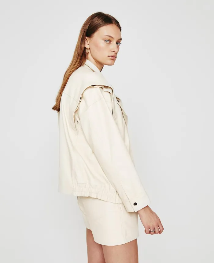Santana Jacket Ivory Dust Women AG Jeans Jackets Santana Jacket Ivory Dust Women AG Jeans Jackets