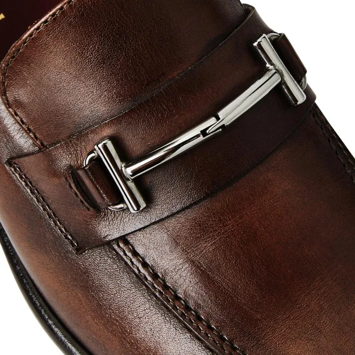Sante Double Gore Classic Bit Leather Loaferbrown Men Bruno Magli Loafers and Slipons