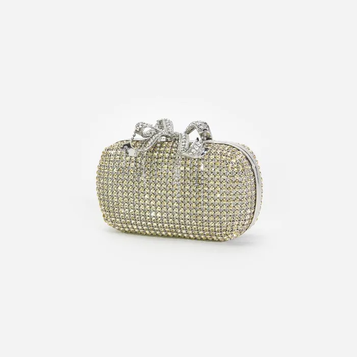 Self Portrait Clutch Bags Champagne Chainmail Clutch Bag 8211 Women