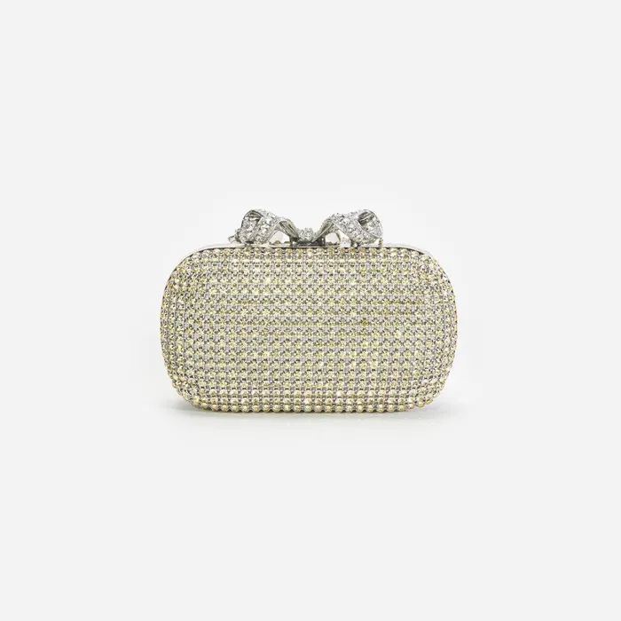 Self Portrait Clutch Bags Champagne Chainmail Clutch Bag 8211 Women